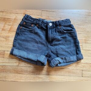 Girls size 10 Regular Levi’s Girlfriend Short Dark Wash Elastic Waist 100 Cotton